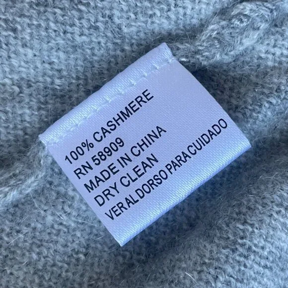 Antonio Melani Light Gray Vera Poet Ruffle Cuff 100% Cashmere Sweater - Picture 10 of 10